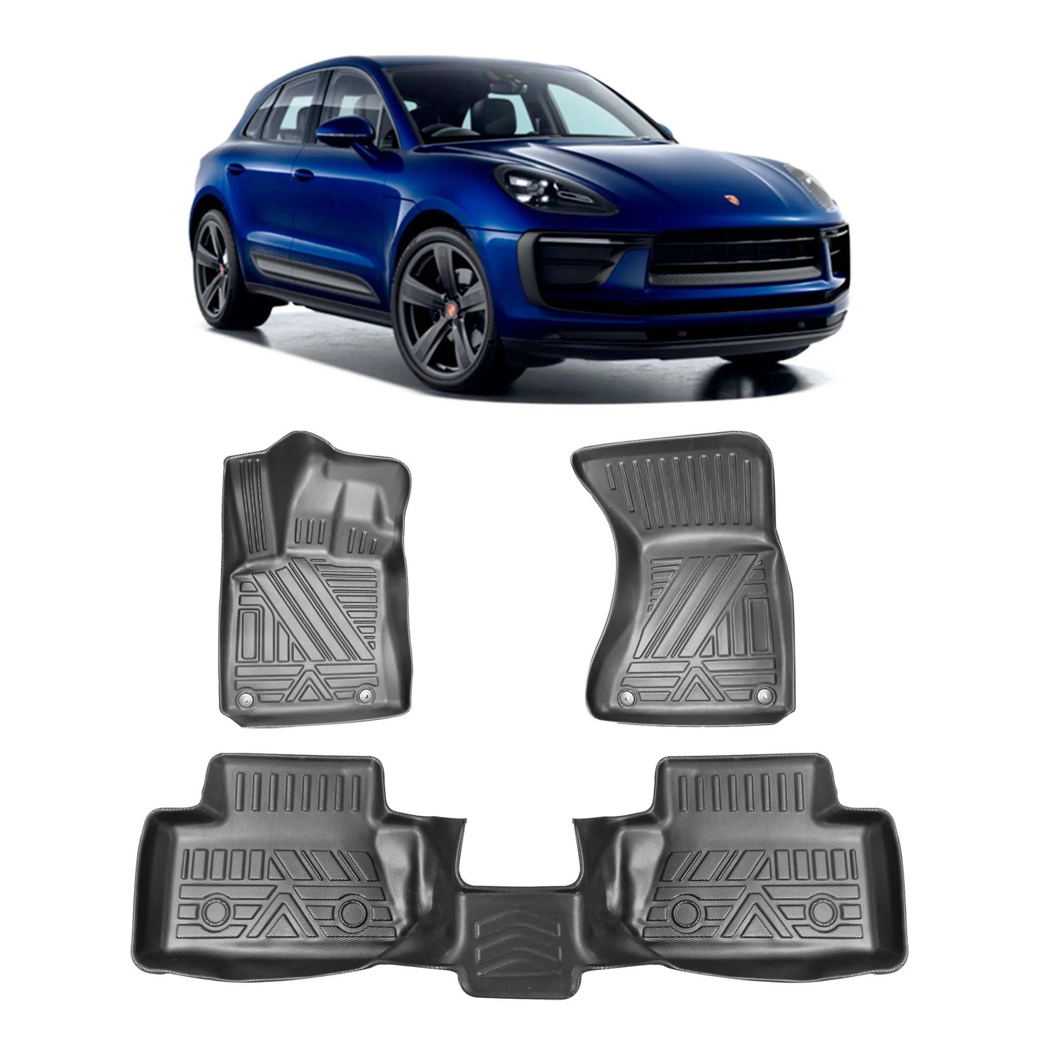 JOGO DE TAPETE BANDEJA PREMIUM MACAN 2018 A 2022 - COMPLETO