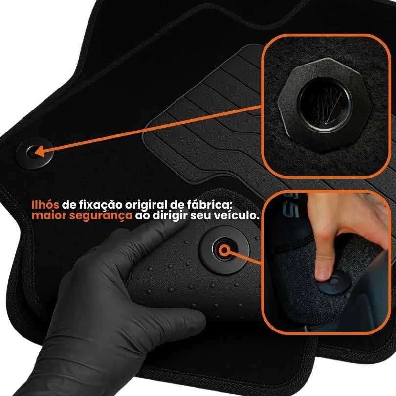 KIT TAPETES CARPETE PORTA MALAS + INTERNOS CITY 2009 A 2014