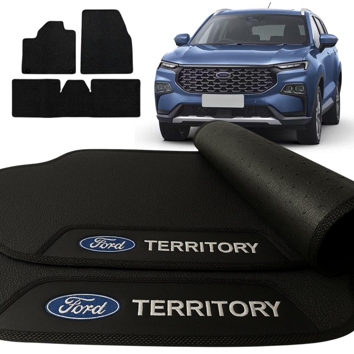 TAPETE BORRACHA PREMIUM TERRITORY 2022 A 2025 3 PEÇAS