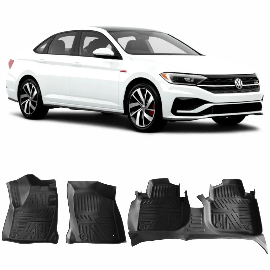 JOGO DE TAPETE BANDEJA PREMIUM JETTA 2018 A 2024 - COMPLETO