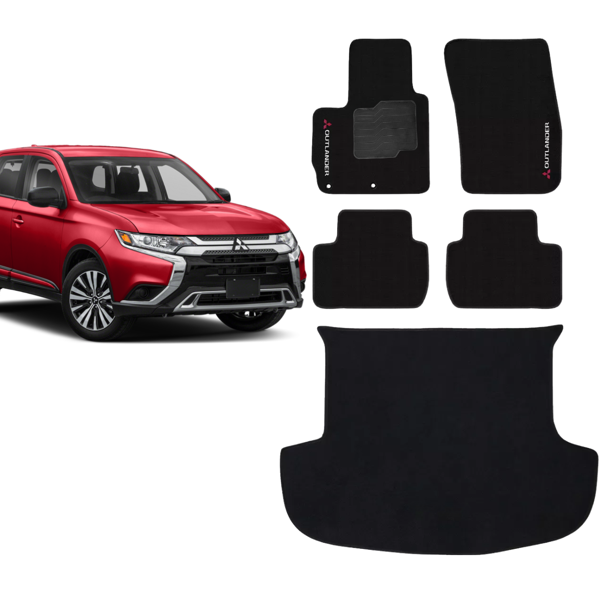 KIT TAPETES CARPETE PORTA MALAS + INTERNOS OUTLANDER 2014 A 2022