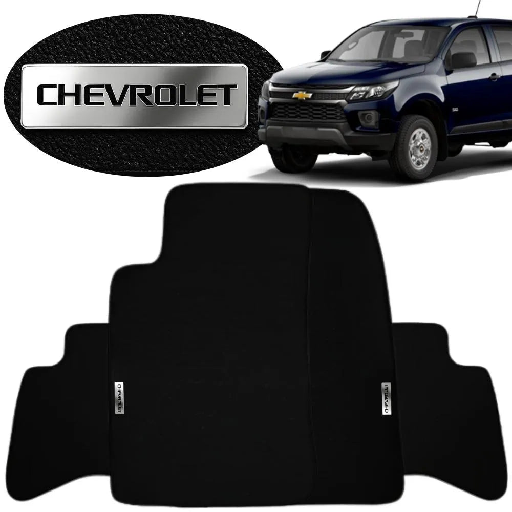 TAPETE BORRACHA TAG INOX S10 2016 A 2023 3 PEÇAS