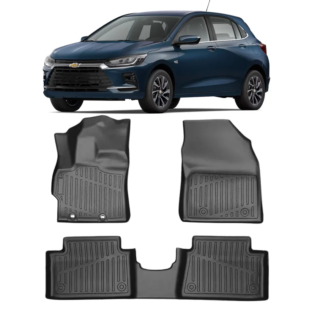 JOGO DE TAPETE BANDEJA PREMIUM ONIX HATCH 2020 A 2025 - COMPLETO