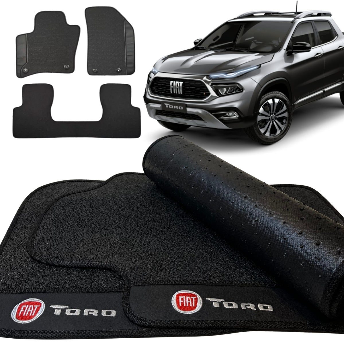 TAPETE BORRACHA PREMIUM TORO 2016 A 2024 3 PEÇAS